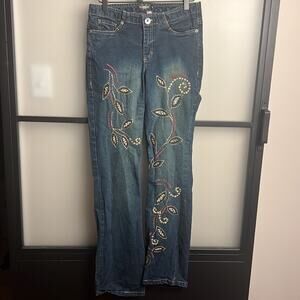 Y2K Vintage Rampage Embroidered Jeans Size 5
